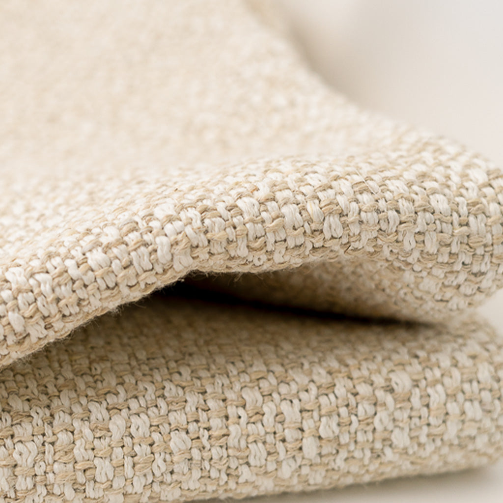 Cream and Beige Nubby Linen Pillow
