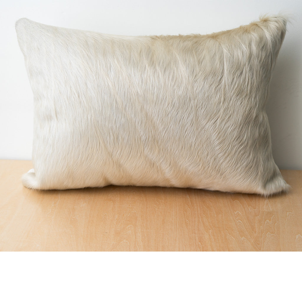 Blondie Hair on Hide Pillow