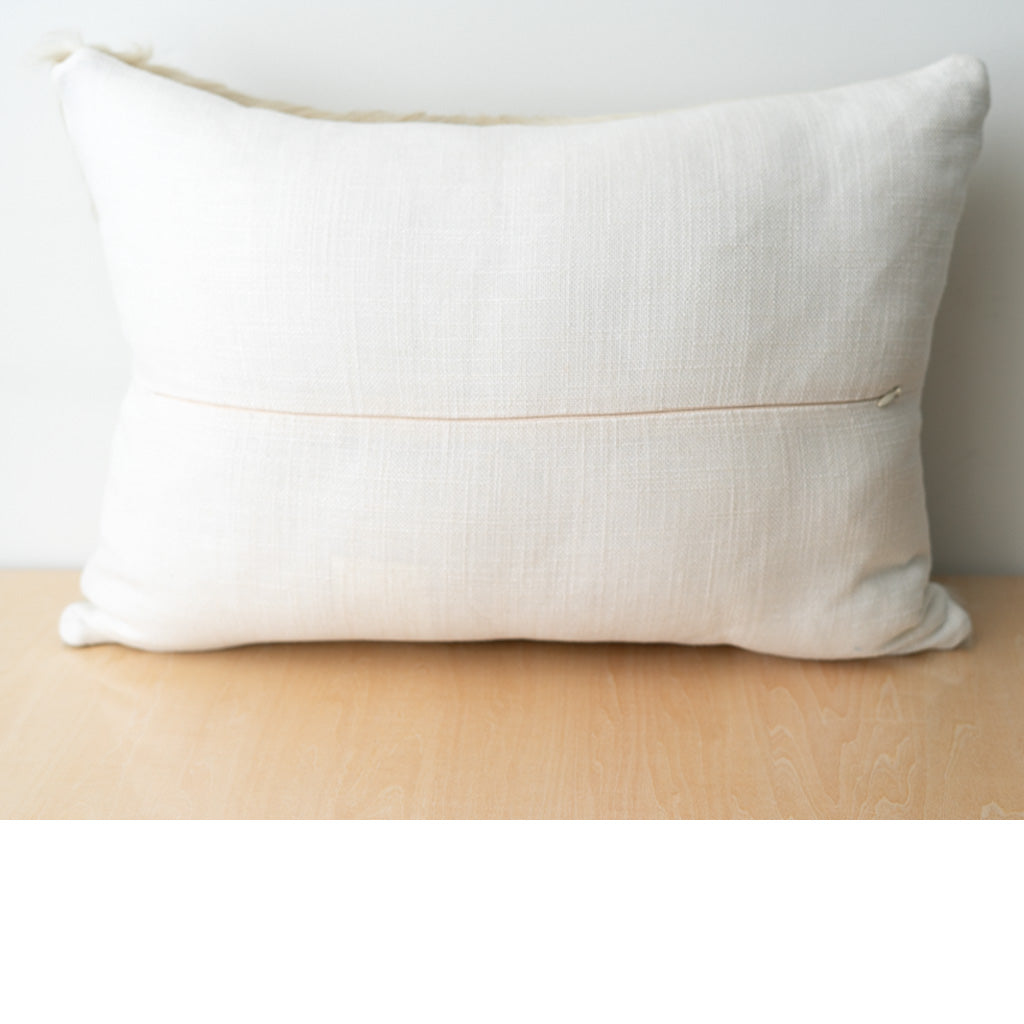 Blondie Hair on Hide Pillow