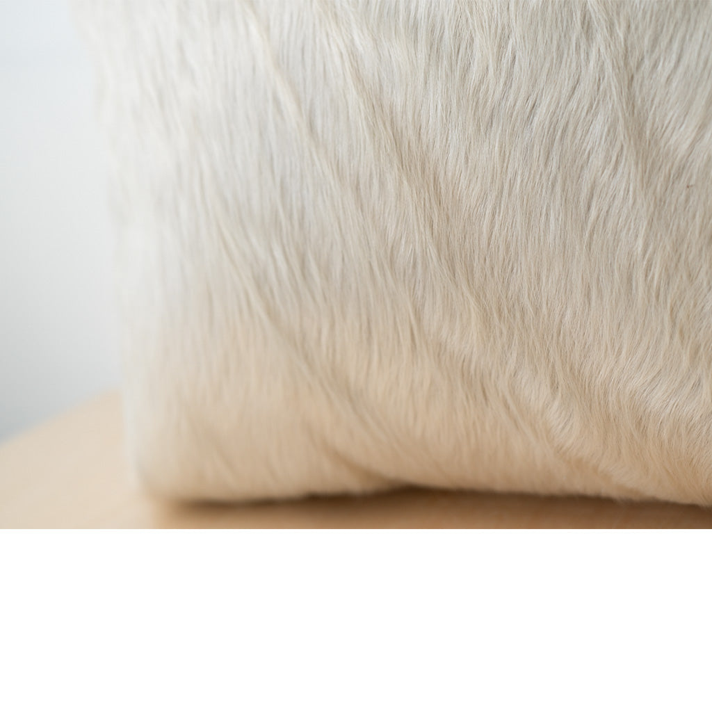 Blondie Hair on Hide Pillow