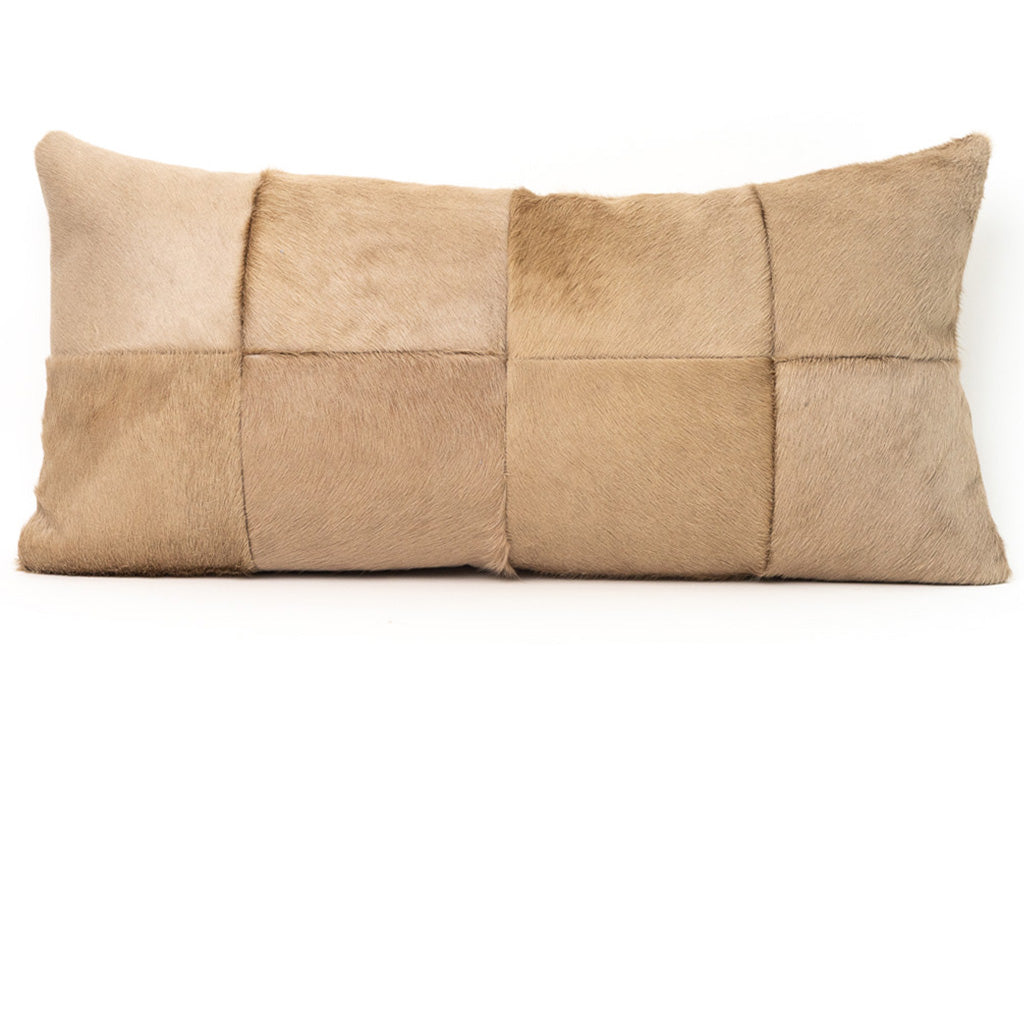 Brown Quilt Hair on Hide Large Lumbar