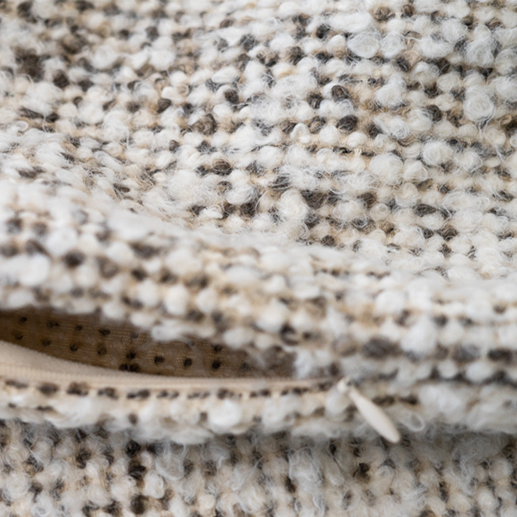 Chocolate and Cream Boucle Pillow Cover
