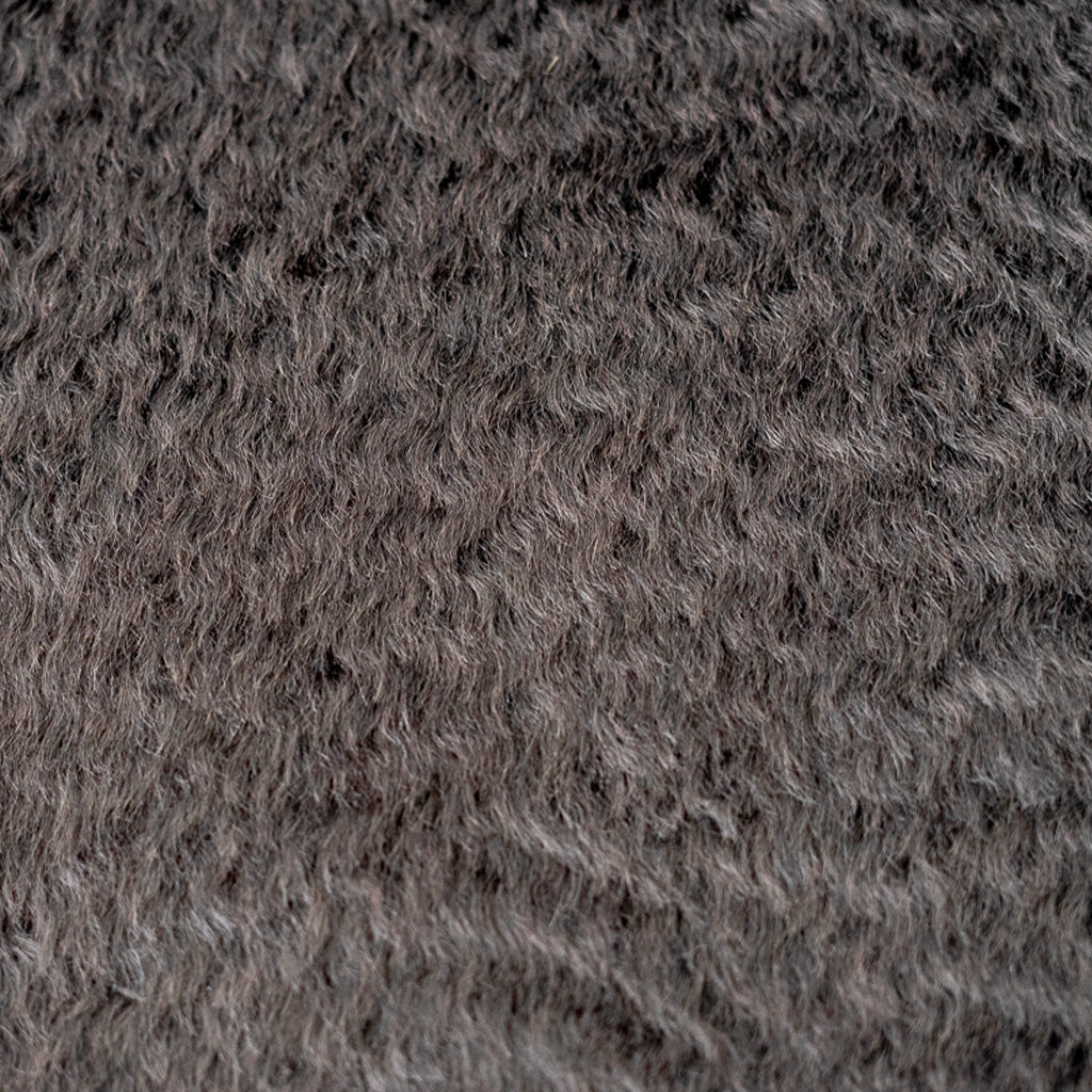Chocolate Mohair Fur Pillow Cover