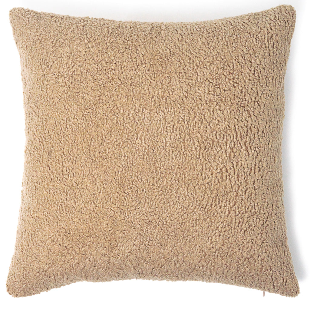 Beige Textured Boucle Pillow