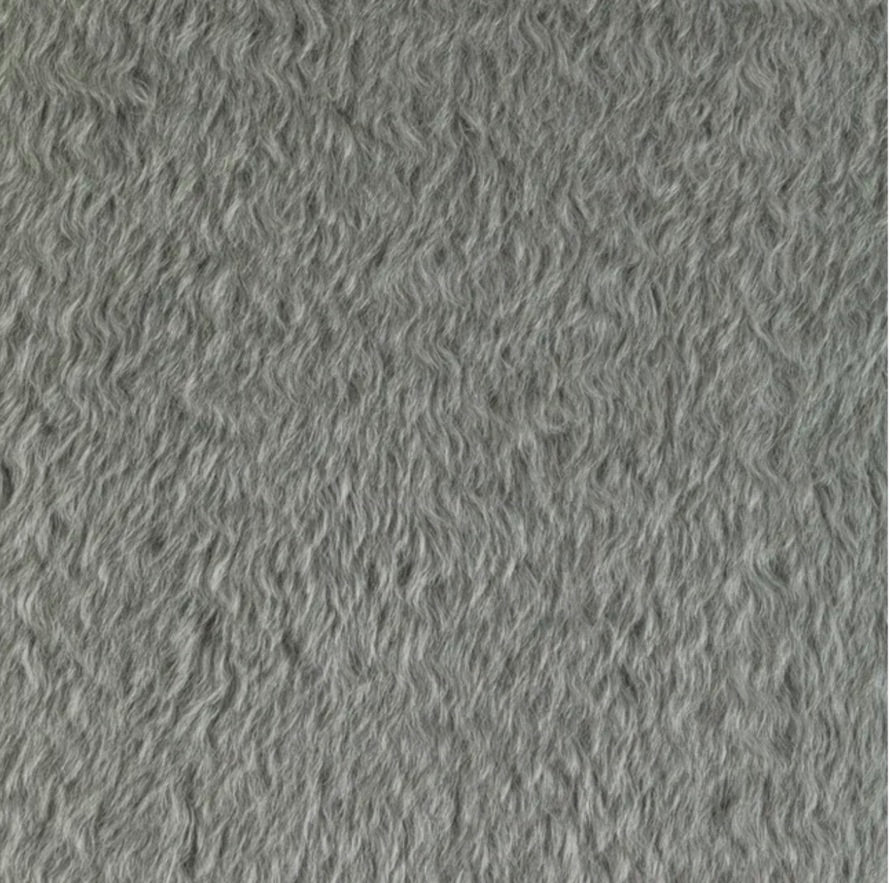 Gray Mohair Fur Pillow Cover