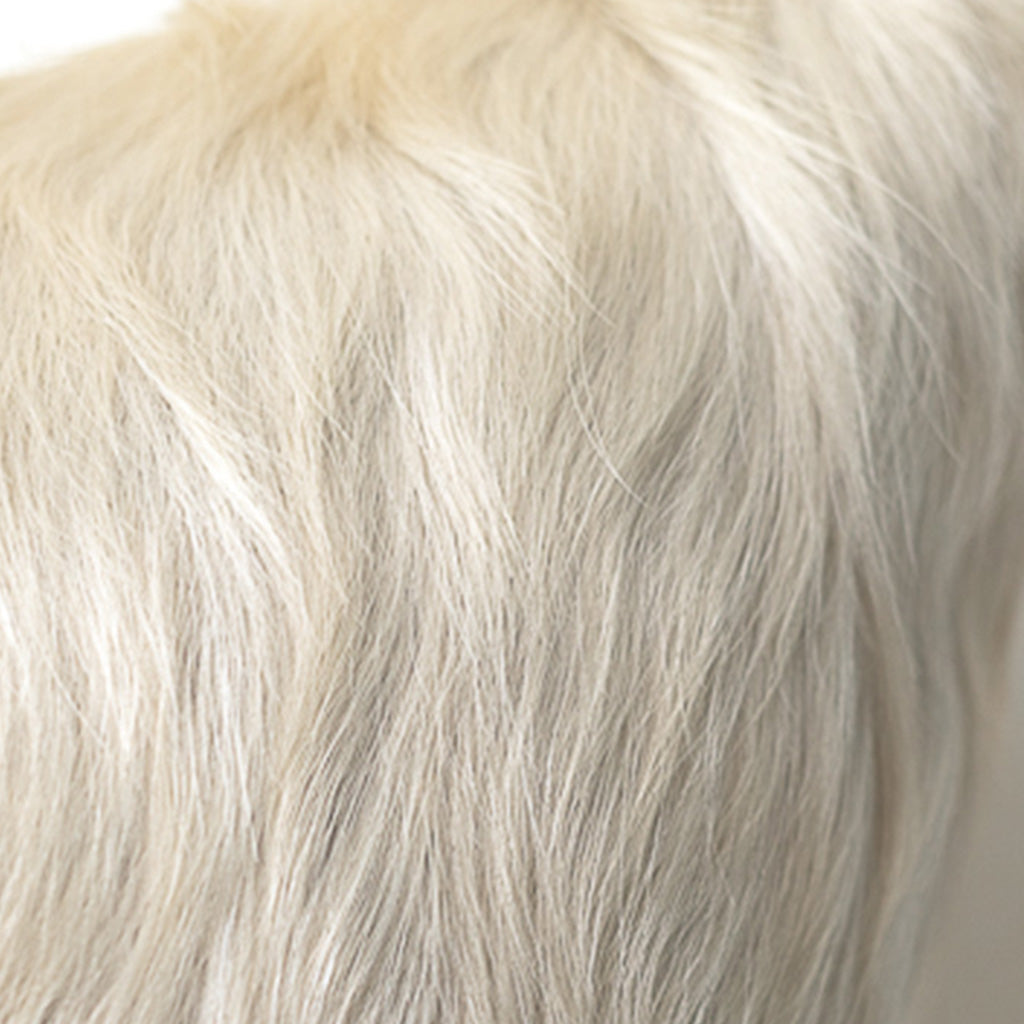 Light Blond Reclaimed Hair-on-Hide Lumbar Pillow