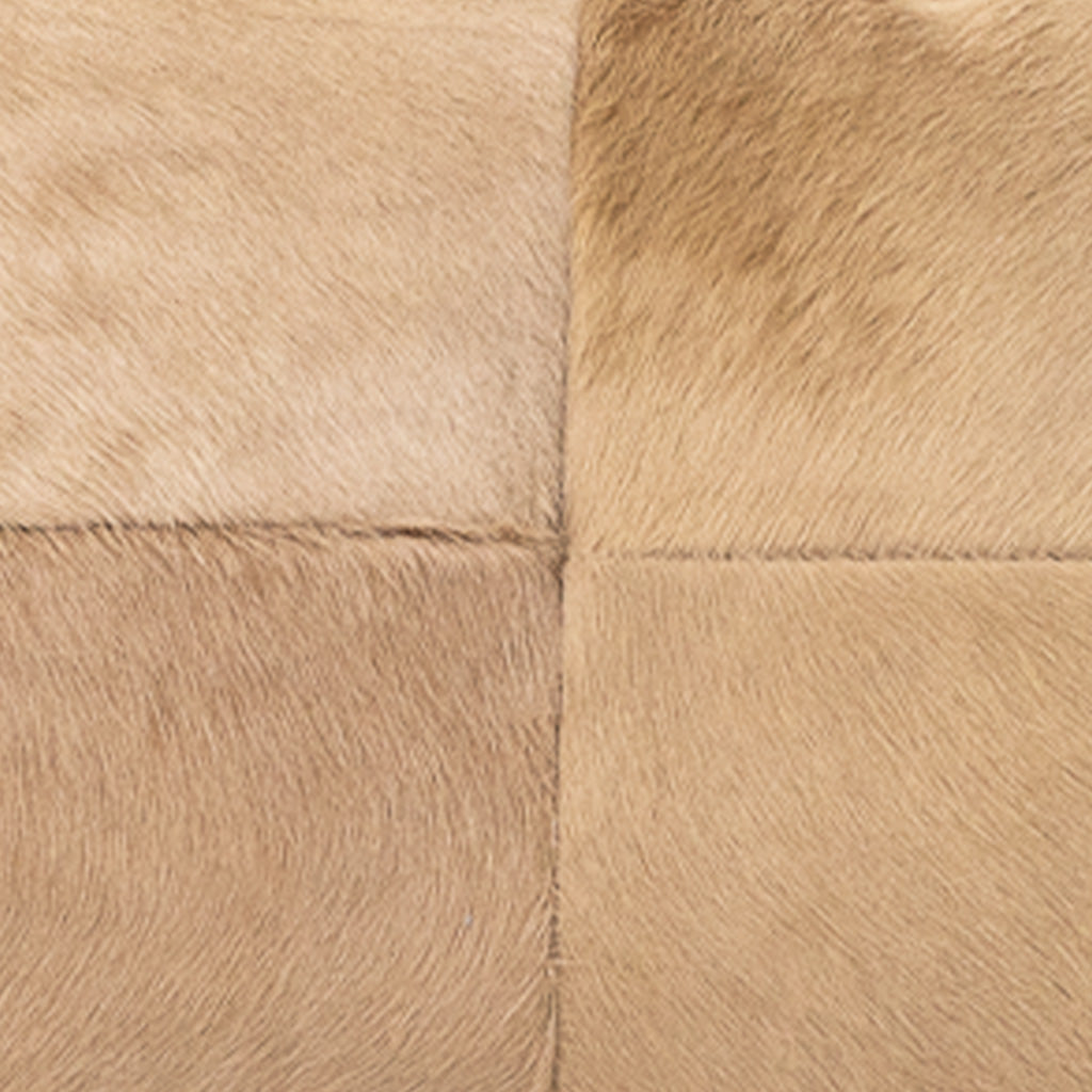 Brown Quilt Reclaimed Hair-on-Hide Large Lumbar