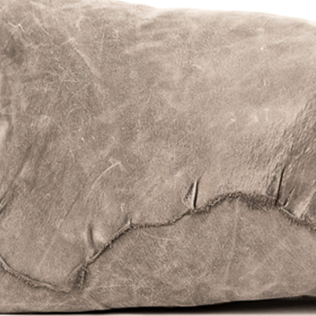 Éléphant Gris Reclaimed Leather Large Lumbar