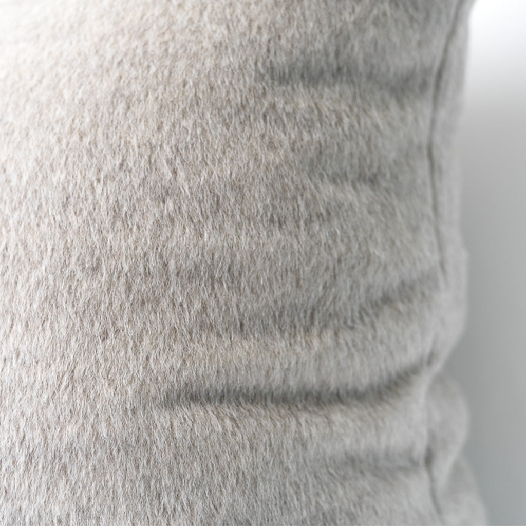 Gray LLama Wool Pillow Cover