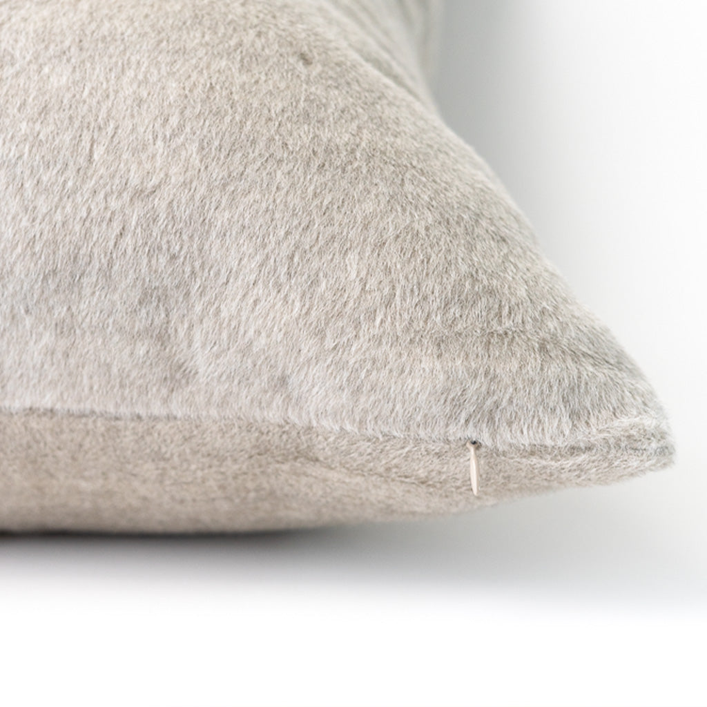 Gray LLama Wool Pillow Cover