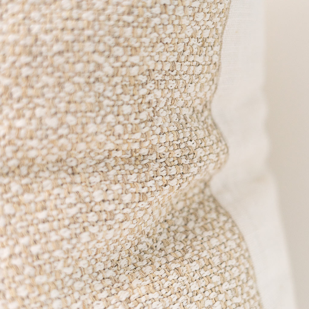 Cream and Beige Nubby Linen Pillow