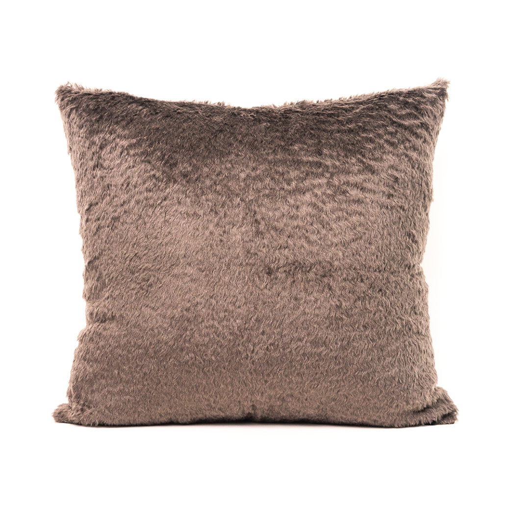 Chocolate Mohair Fur Pillow Cover