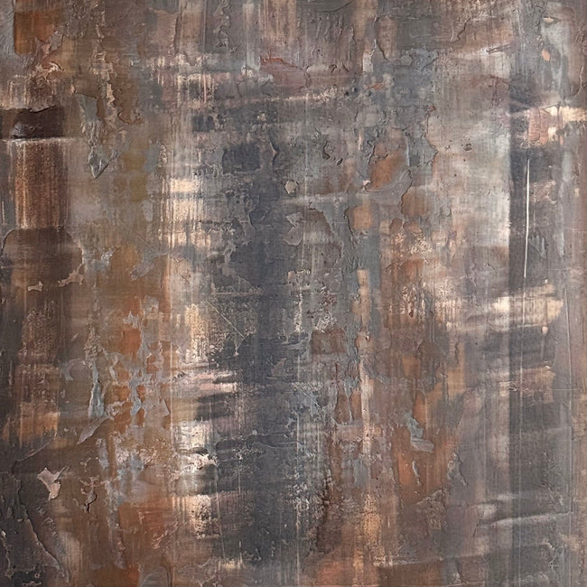 Small encaustic art panel with layered wax in warm earth tones, part of the Pairings collection