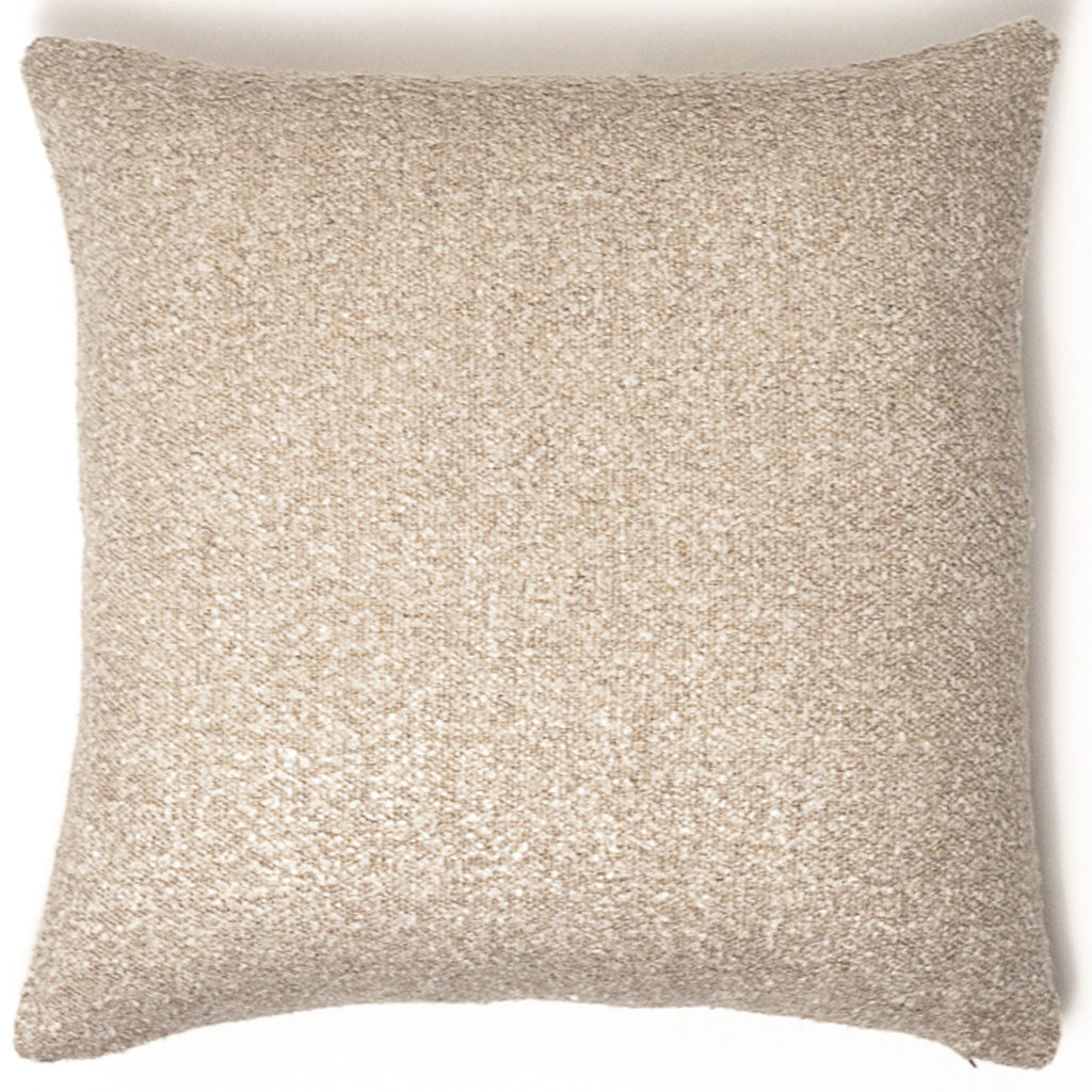 Beige Nubby Flax Pillow Cover