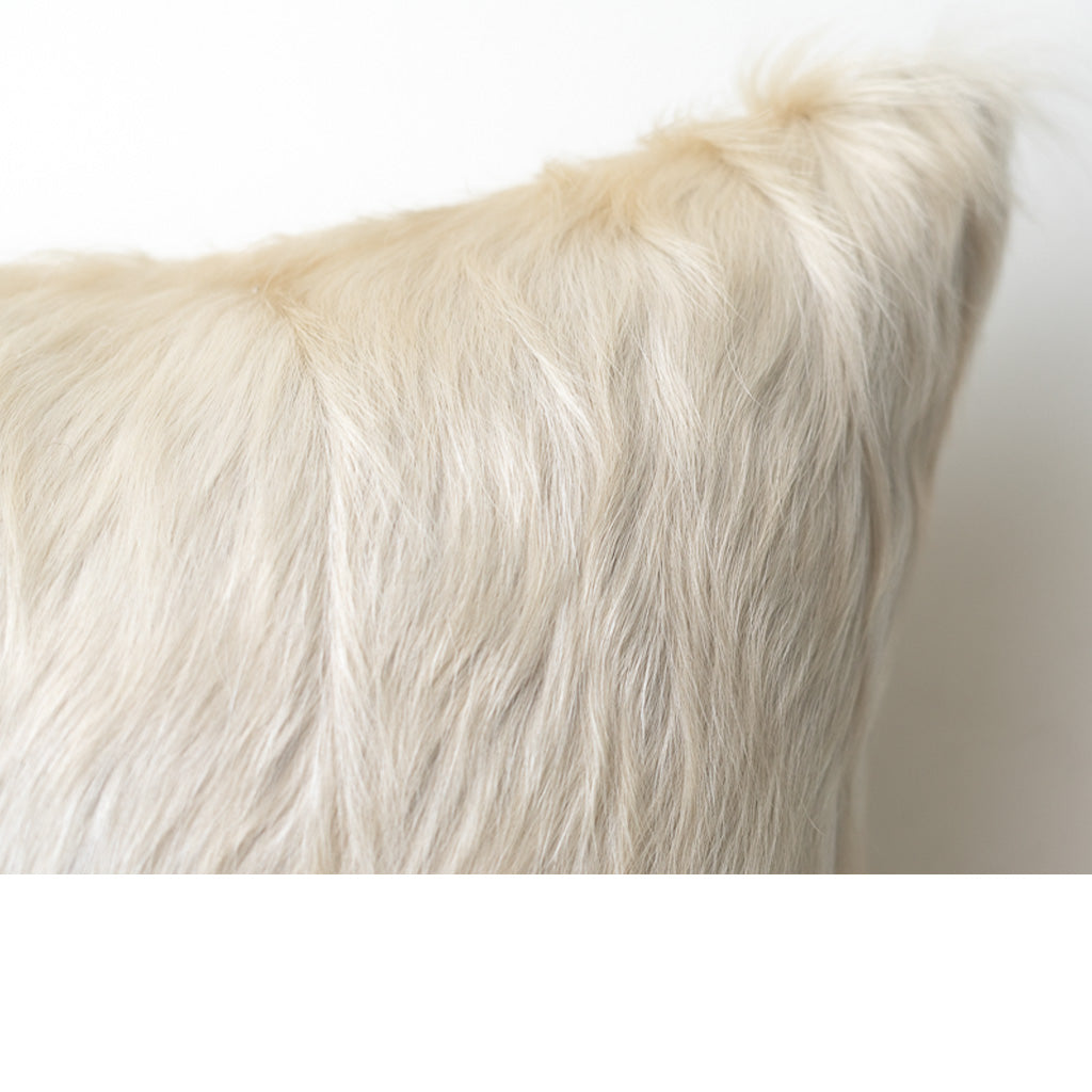 Blondie Hair on Hide Pillow
