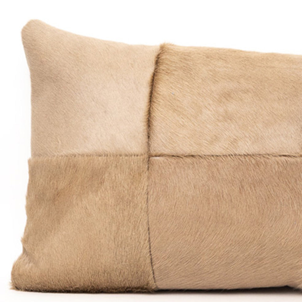 Brown Quilt Hair on Hide Large Lumbar