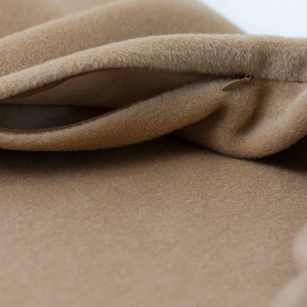 Camel Cashmere Wool Pillow Cover