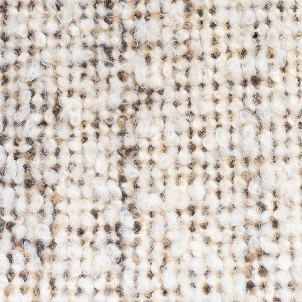 Chocolate and Parchment Boucle Pillow