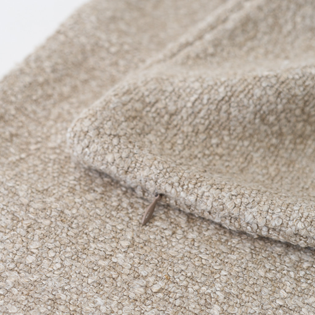 Beige Nubby Flax Pillow Cover