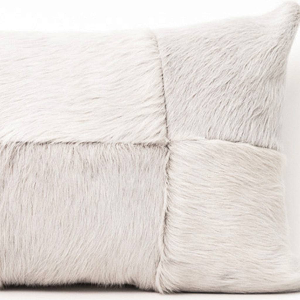 Light Gray Quilt Small Lumbar