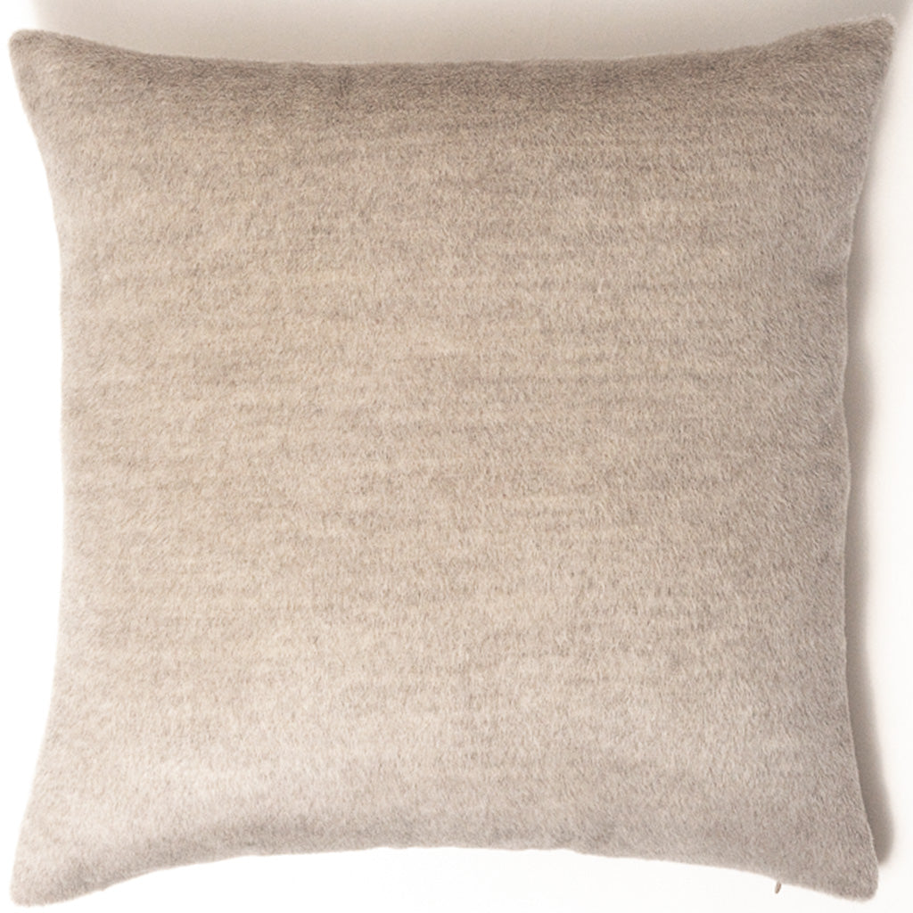 'Gray Fog' LLama Wool Pillow Cover