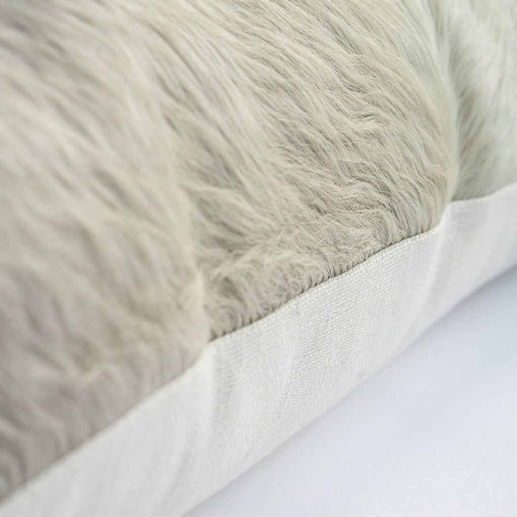 Gray Reclaimed Hair-on-Hide Large Lumbar Pillow