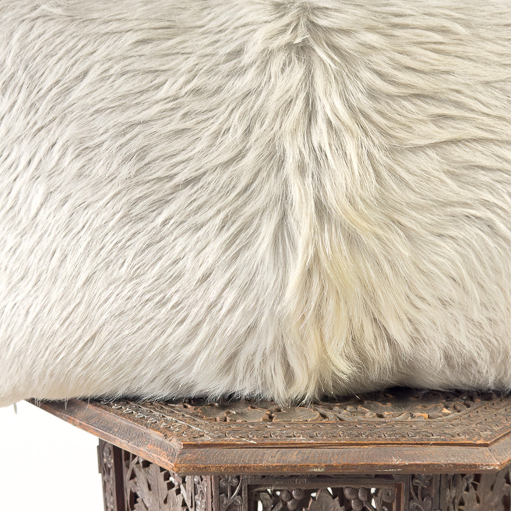 Gray Reclaimed Hair-on-Hide Large Lumbar Pillow