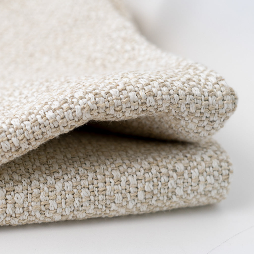 Cream and Beige Nubby Linen Pillow Cover