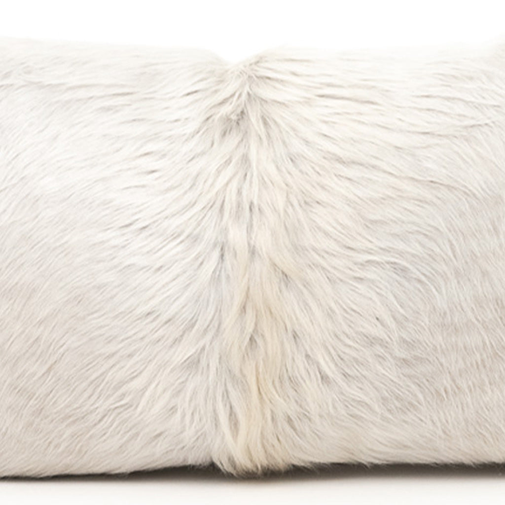 Gray Reclaimed Hair on Hide Large Lumbar