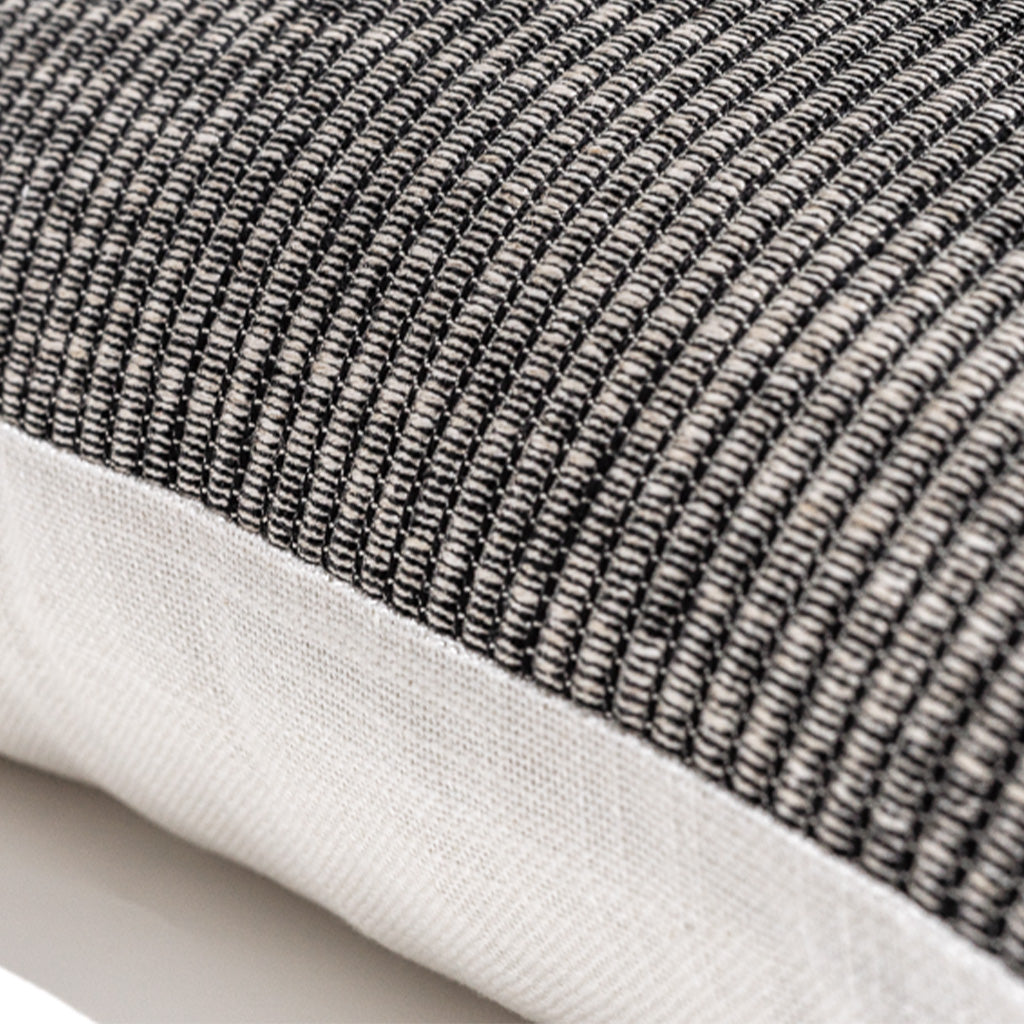 'Noir et Blanc Lines' Pillow