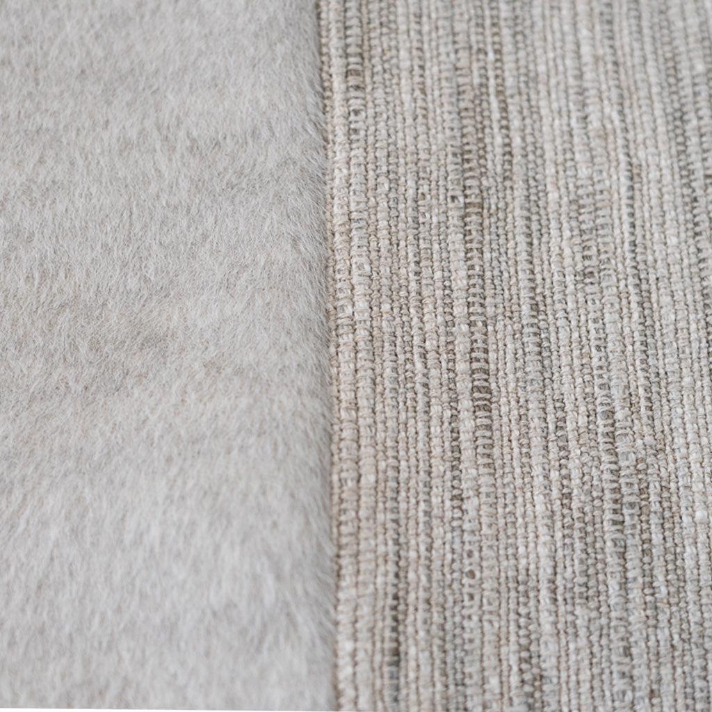 Gray Textured Linen and Llama Wool Pillow Cover (Sold as Pair)